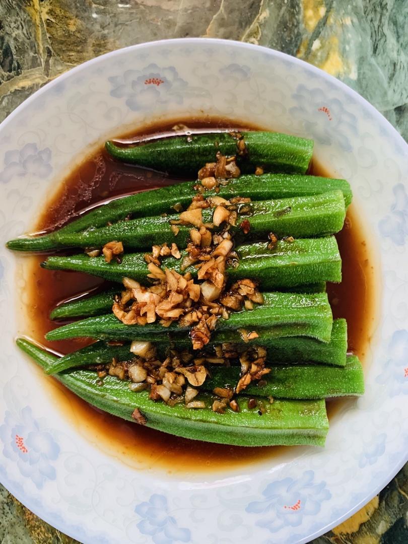 水凝嫣做的60从此爱上秋葵60白灼秋葵