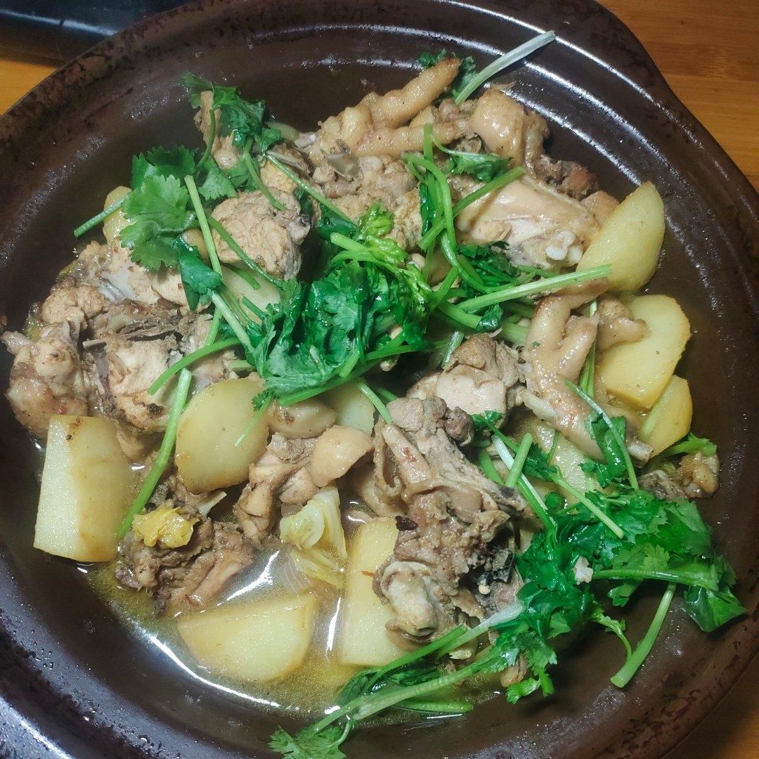 香味十足的沙姜鸡煲