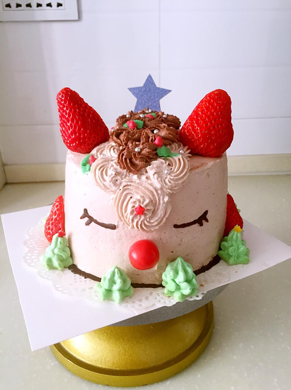 圣诞款麋鹿蛋糕