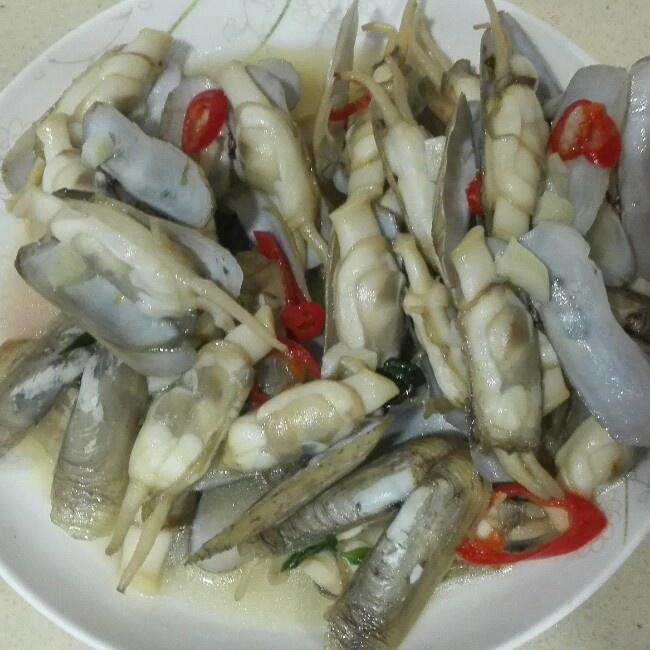 金不换炒指甲蛤的做法