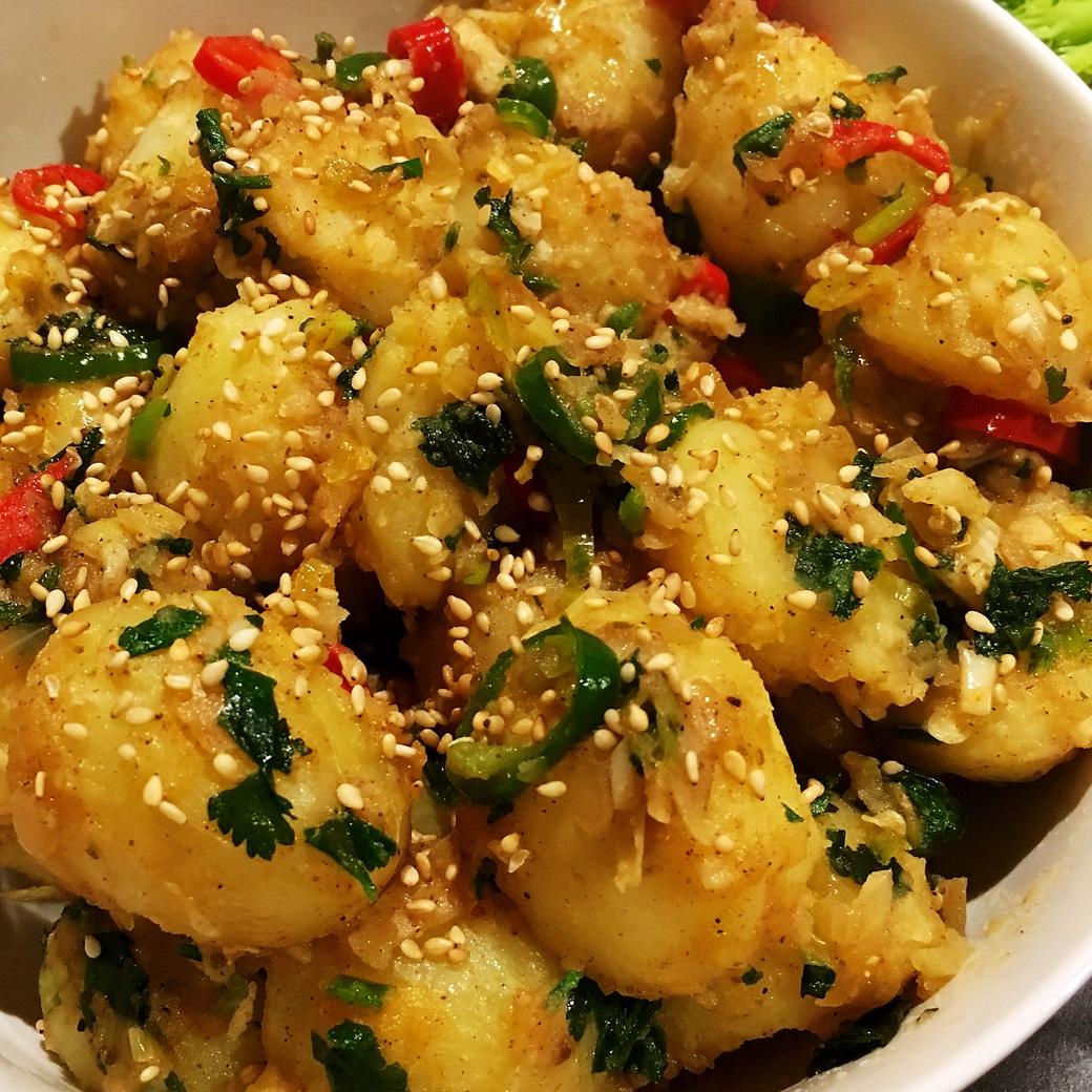 孜然香辣煎小土豆