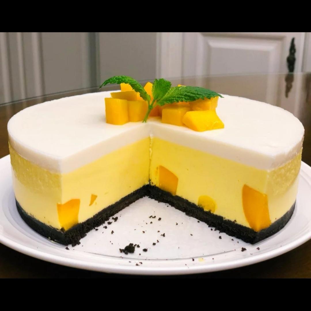 芒果酸奶慕斯8寸无奶油版