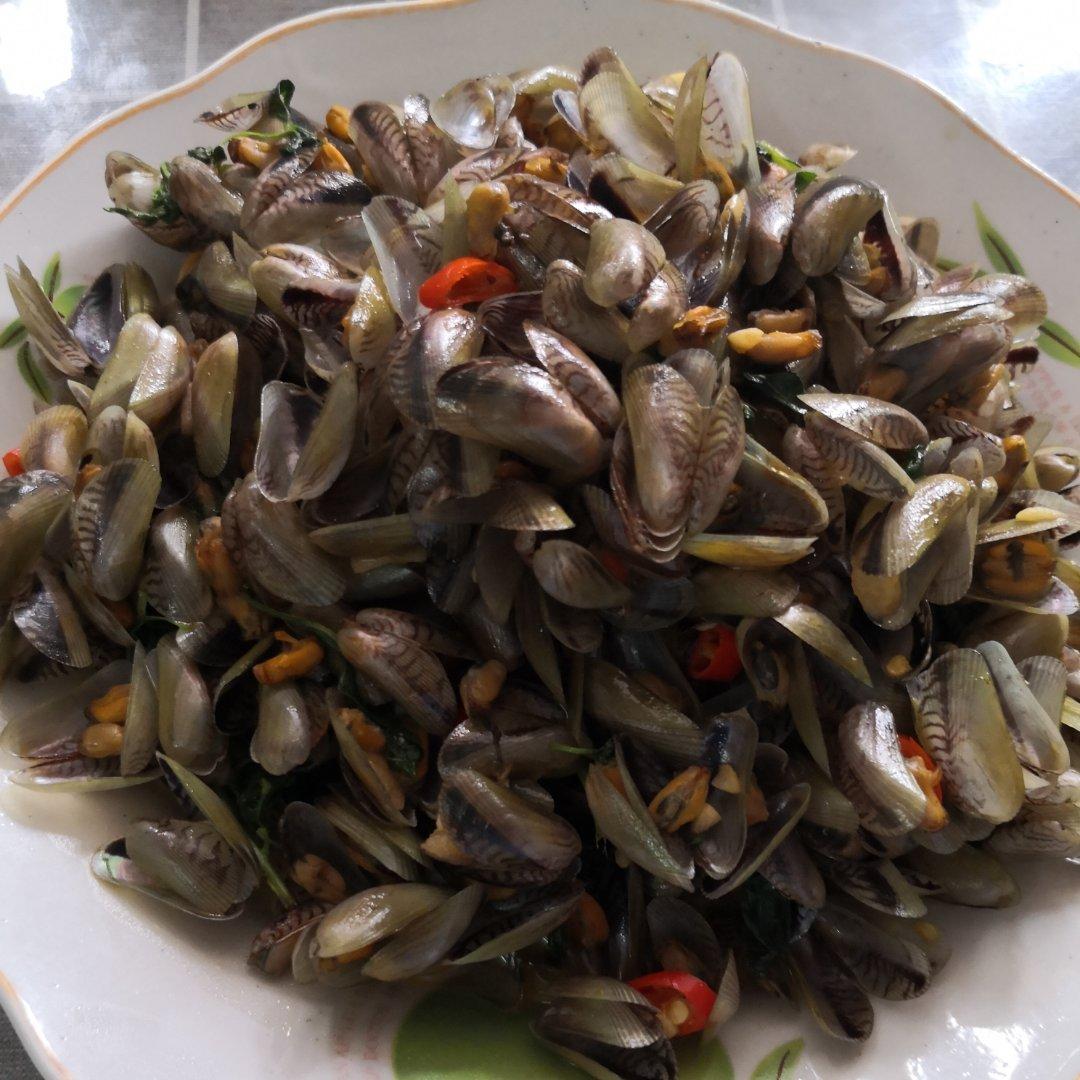 金不换（九层塔）炒海瓜子