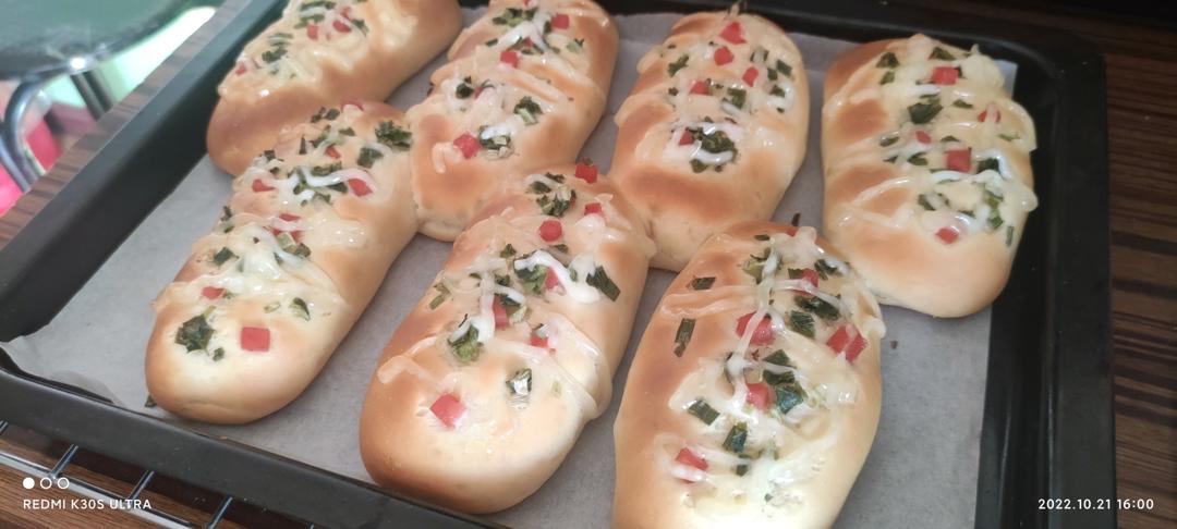 香葱火腿肉松面包