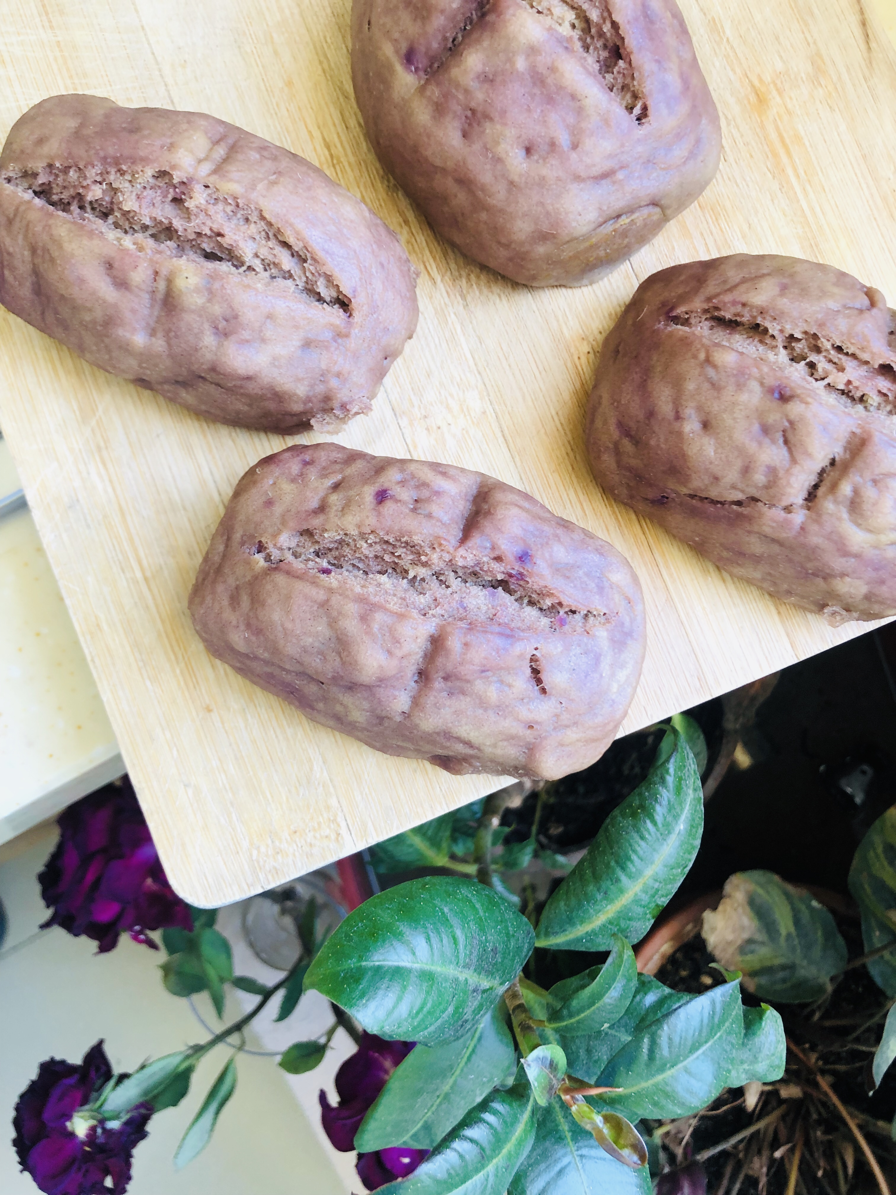紫薯荞麦粗粮馒头