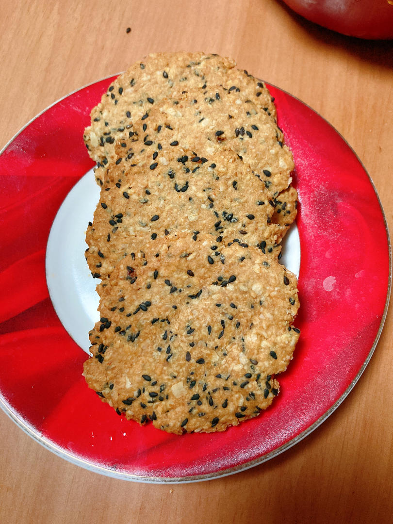 黑芝麻燕麦高纤饼干（无添加，另含植物油减脂配方）