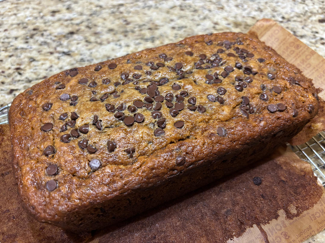 快手巧克力豆香蕉面包（chocolate chip banana bread)