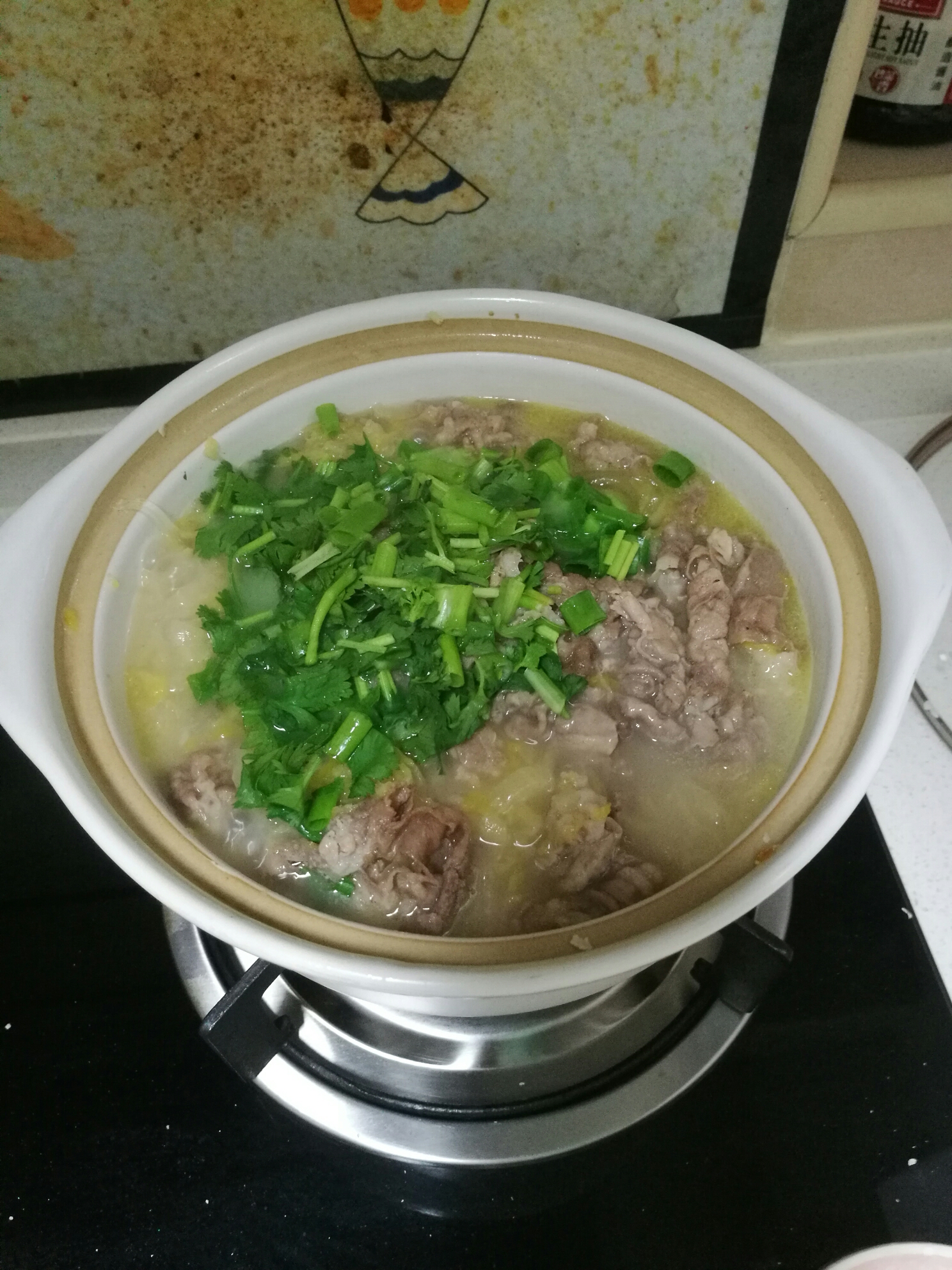 砂锅酸菜羊肉粉丝的做法 步骤4