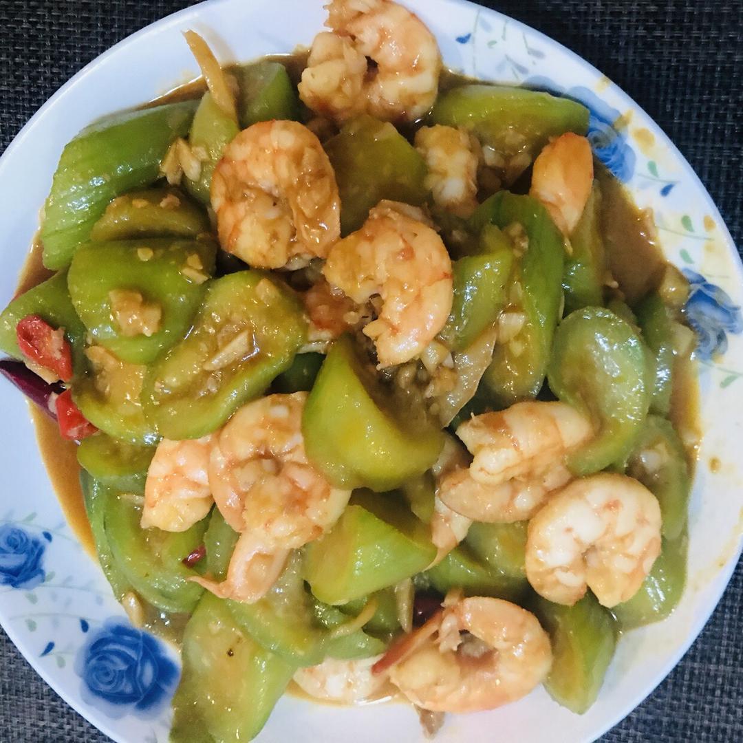 清炒丝瓜虾仁