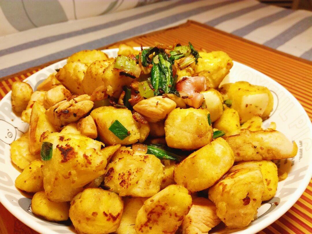 太空人从不吃晚饭做的鸡蛋炒馍