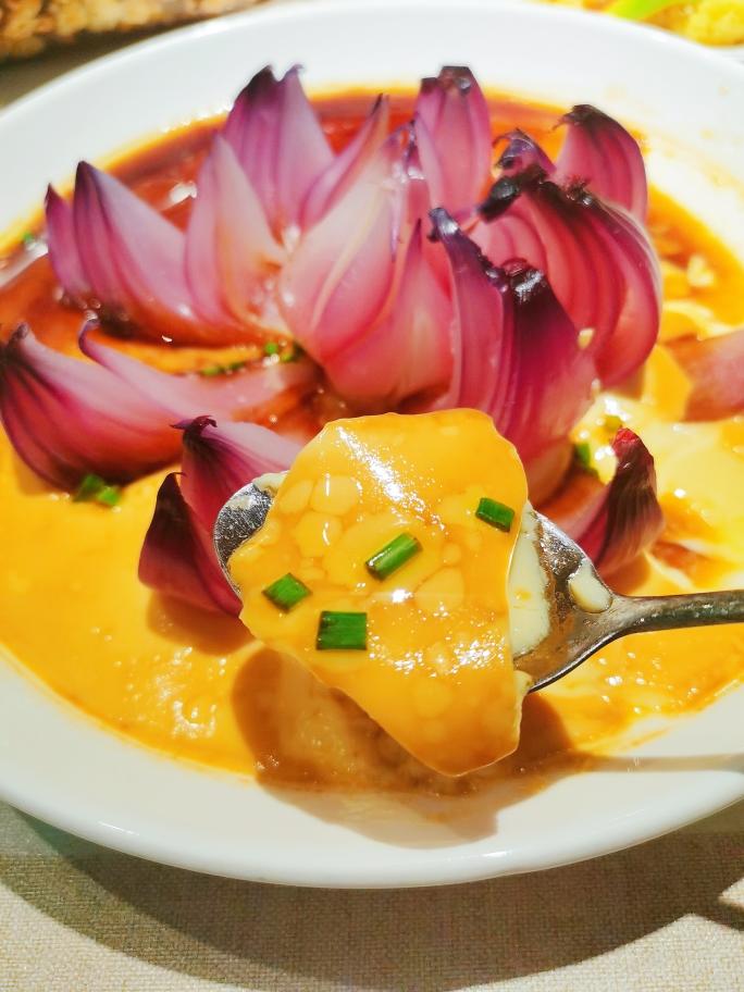 莲花蒸鸡蛋的做法 步骤10