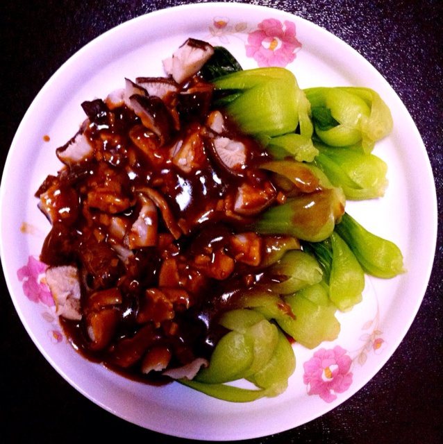 浇汁香菇油菜
