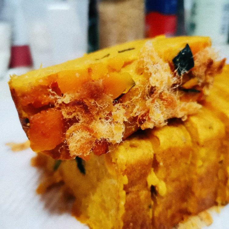 无油无糖|🎃免打发全麦肉松南瓜磅蛋糕🍰