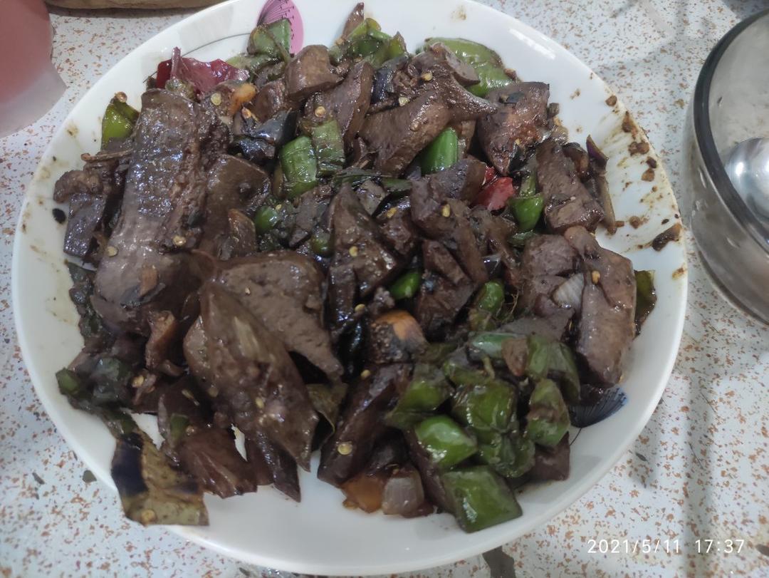 阿曼kka做的爆炒沙肝猪脾脏