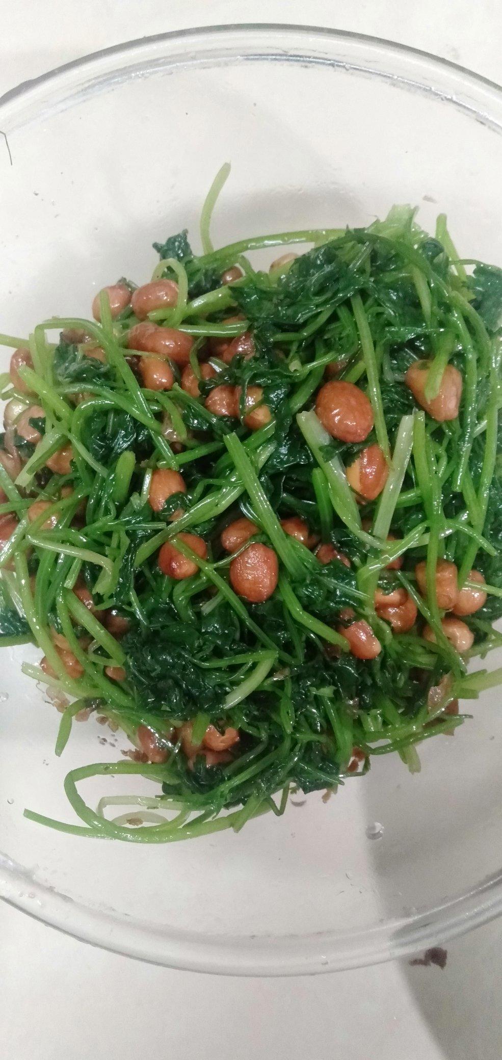 香菜凉拌花生米