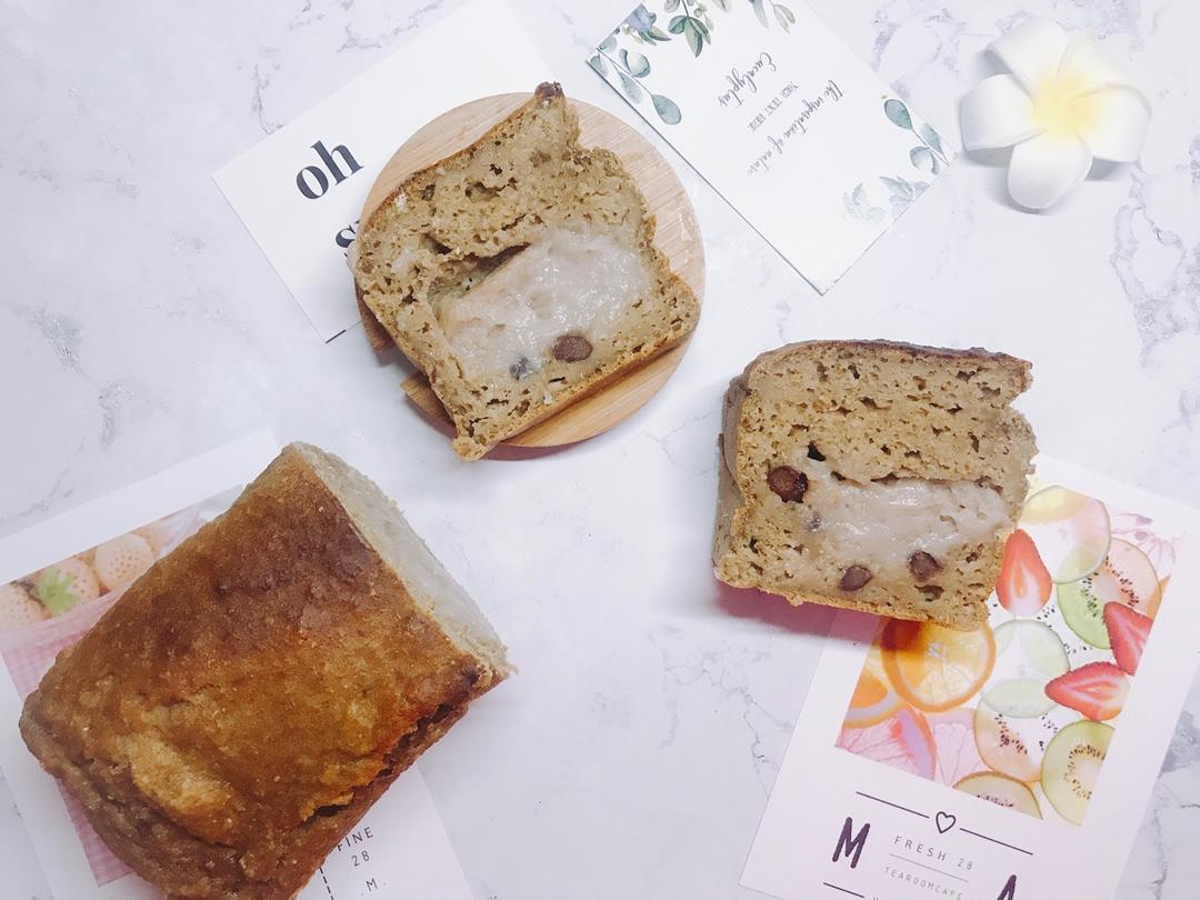 红豆香芋快手面包丨健康·烘焙