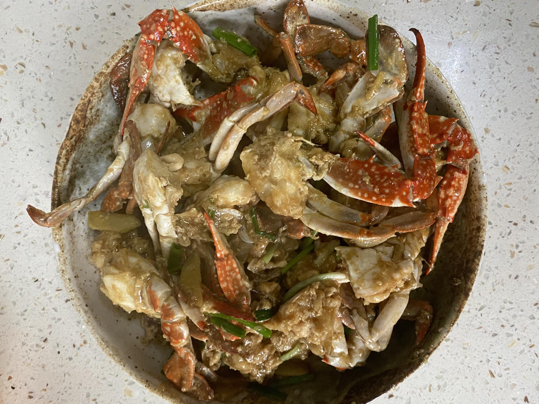 姜葱炒梭子蟹