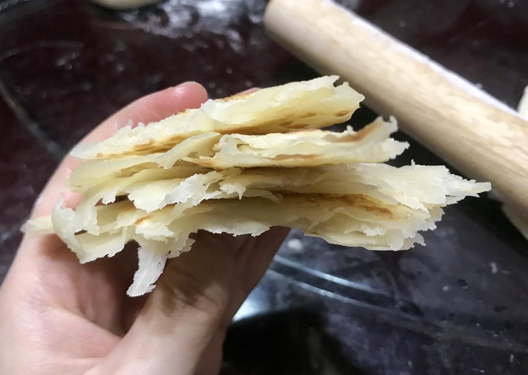 千层油饼（比外边买的印度飞饼更好吃）