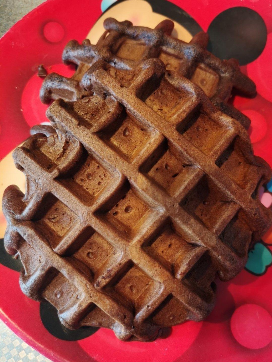 可可糯米华夫饼