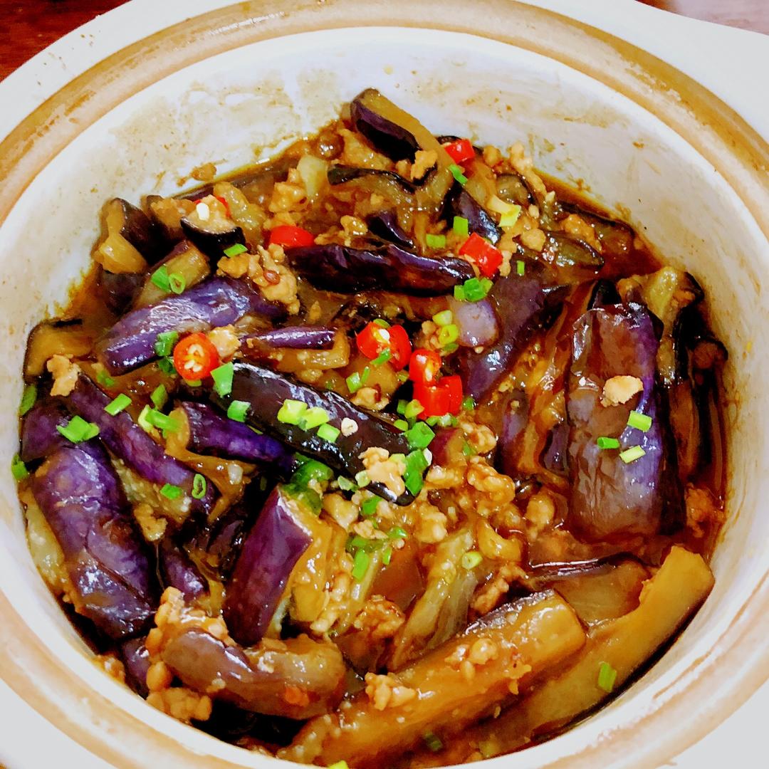 红烧肉沫茄子