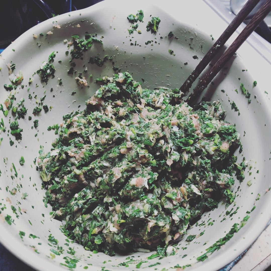 荠菜鲜肉饺子