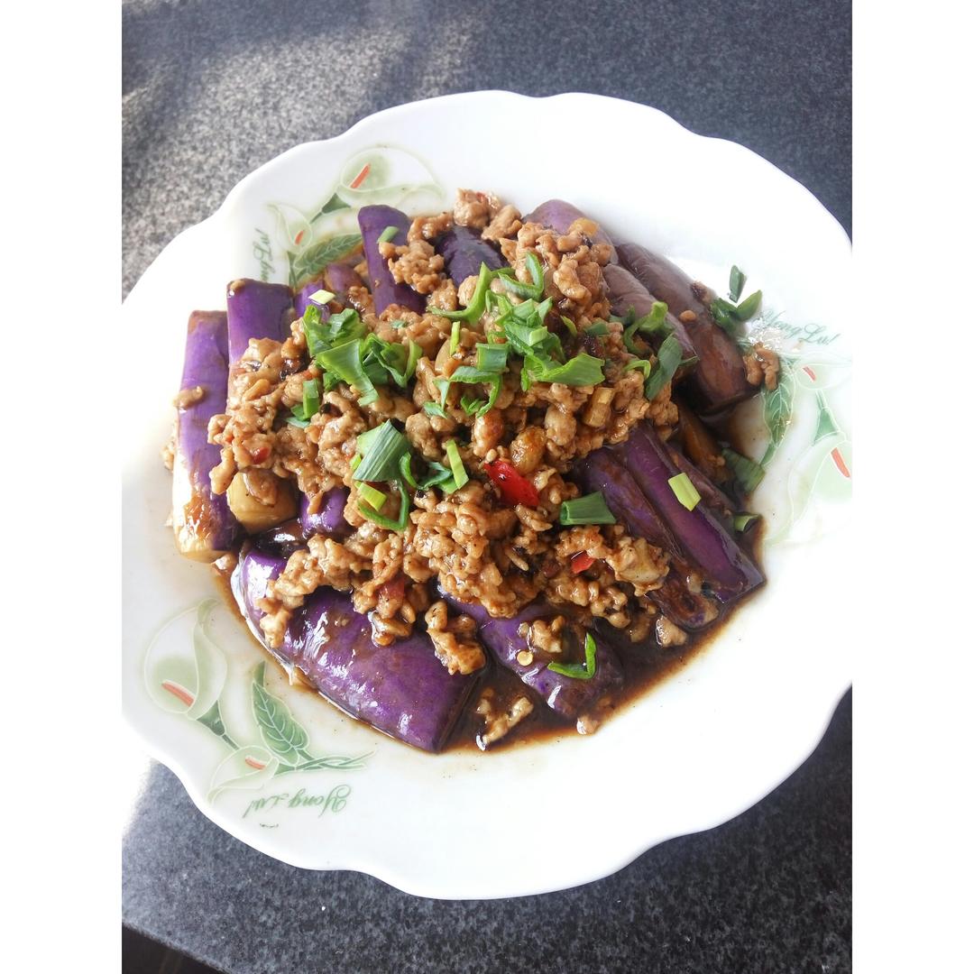 红烧肉沫茄子