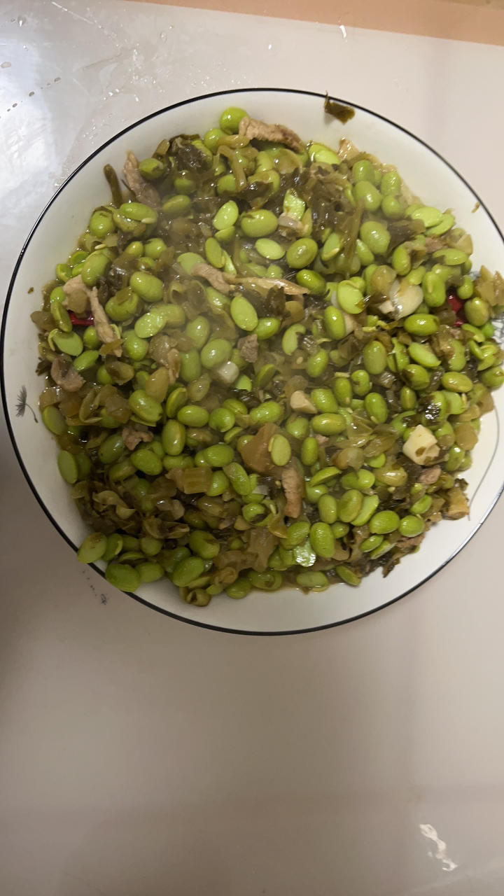 雪菜毛豆肉丝