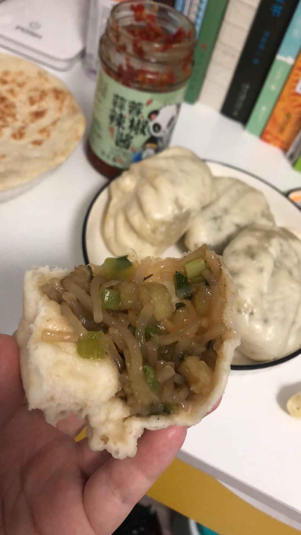 没有肉却巨好吃的[茄子🍆辣椒🌶️素包子]