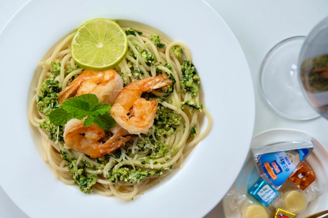 意大利面青酱--罗勒酱