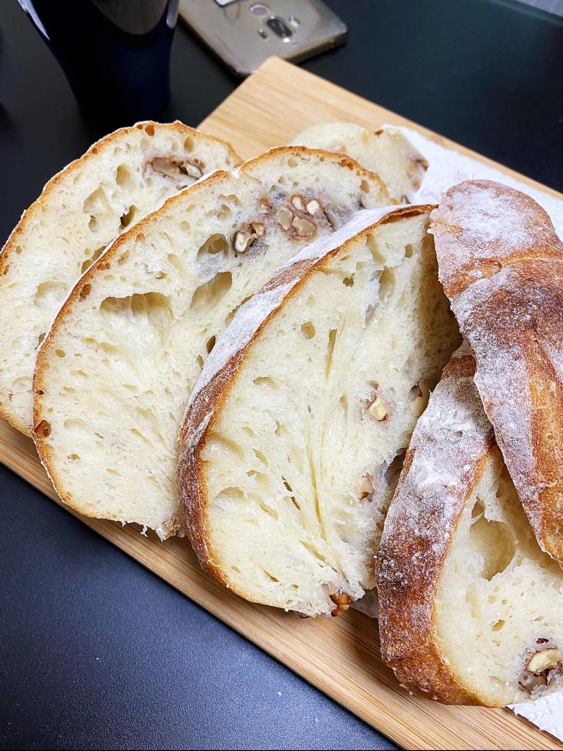 欧包的秘密（免揉/大孔洞/核桃/超简单）