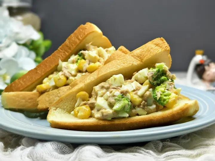 元气早午餐｜金枪鱼蛋酱三明治🥪太好吃了😋