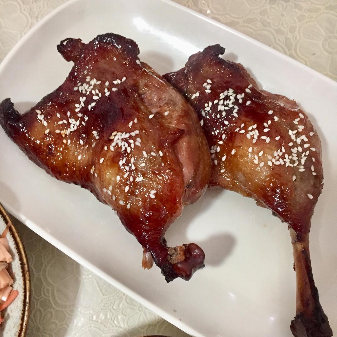 丝丝雨-4做的蜜汁烤鸭腿