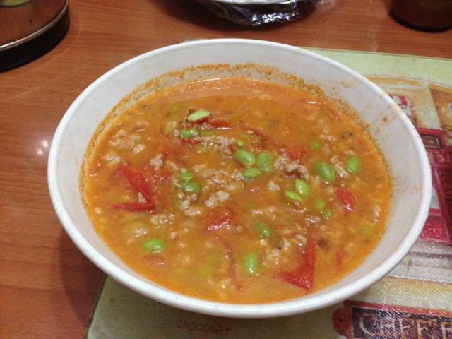 肉末番茄烧毛豆