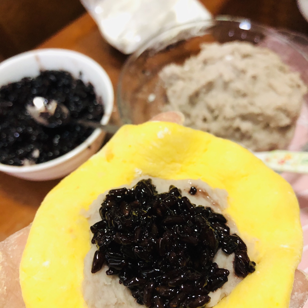 芋泥紫米包 宝宝辅食食谱
