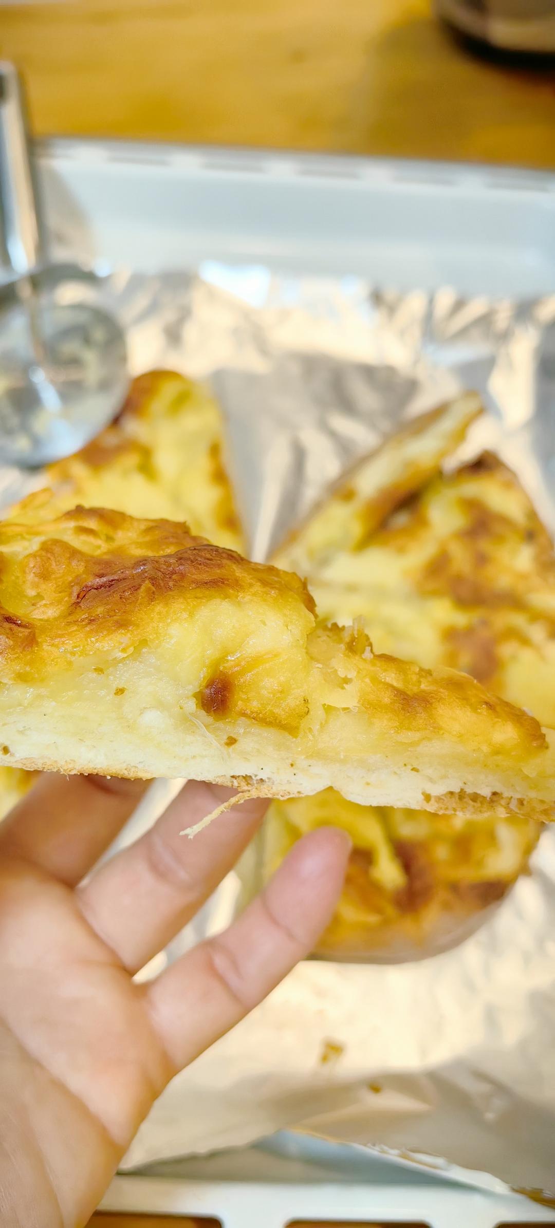 在家实现榴莲披萨自由「厚底榴莲奶酪披萨」