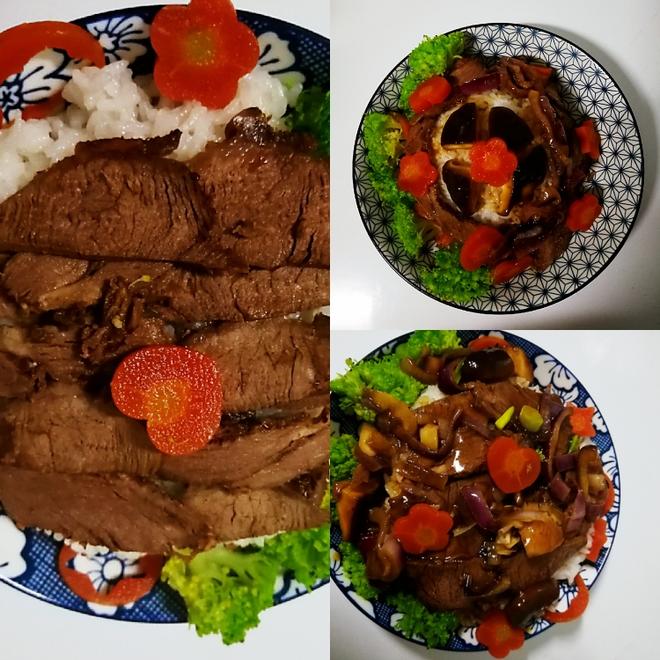 卤牛肉盖汁饭的做法