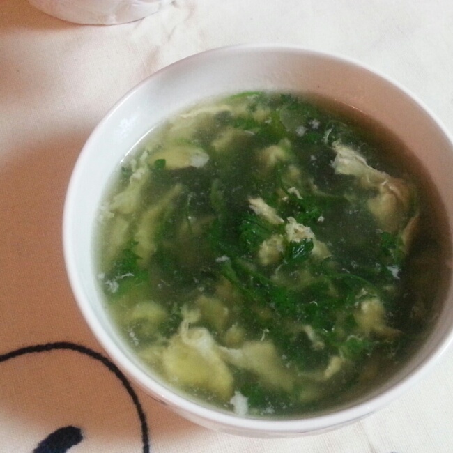 野荠菜蛋花汤