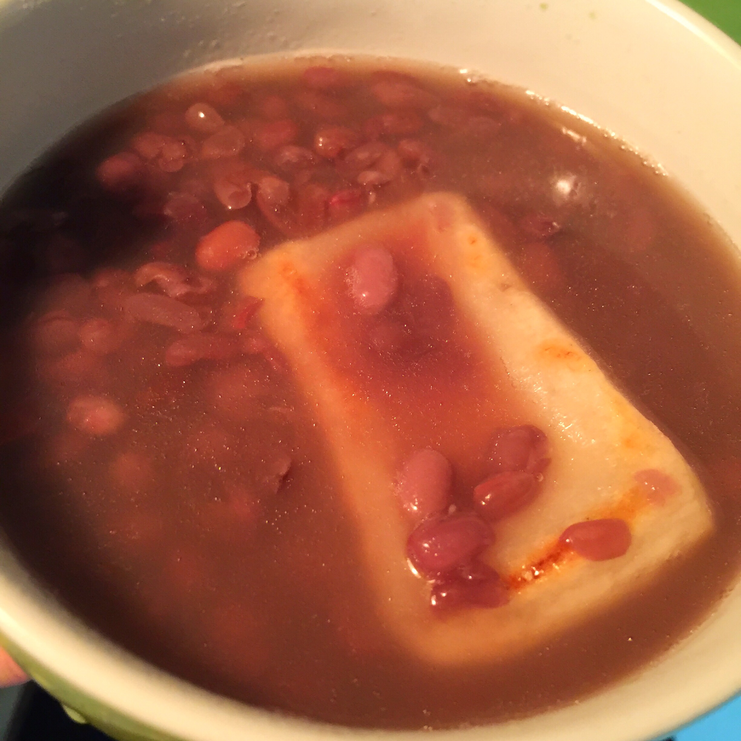 烤年糕红豆汤