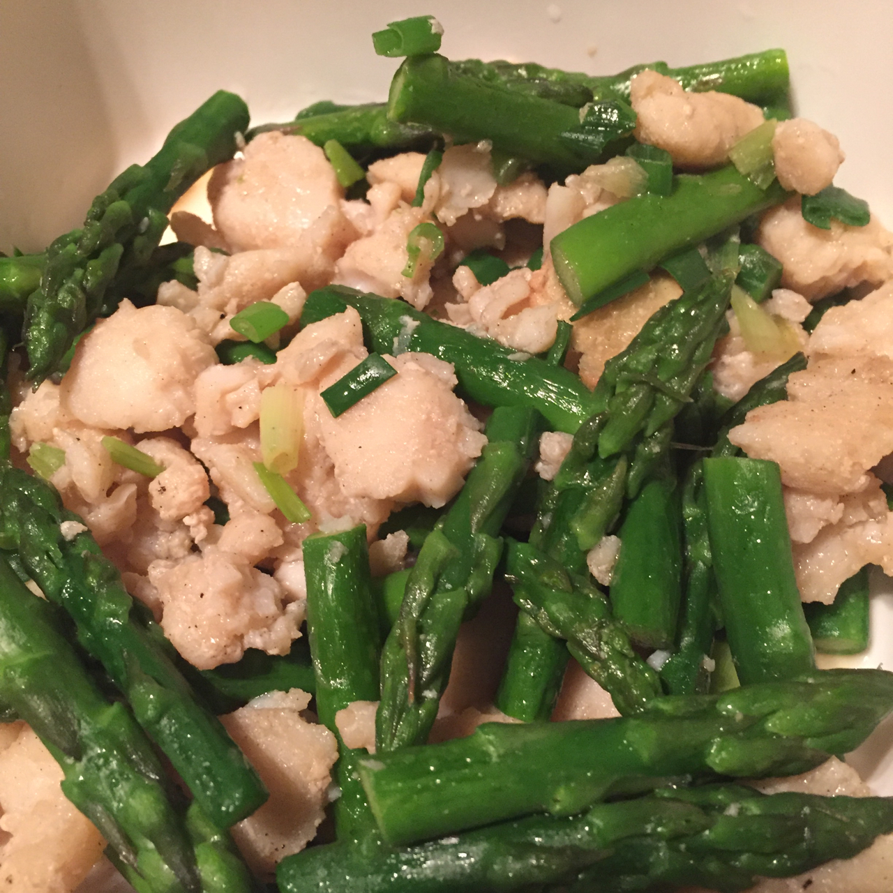 点爷做的龙利鱼炒芦笋