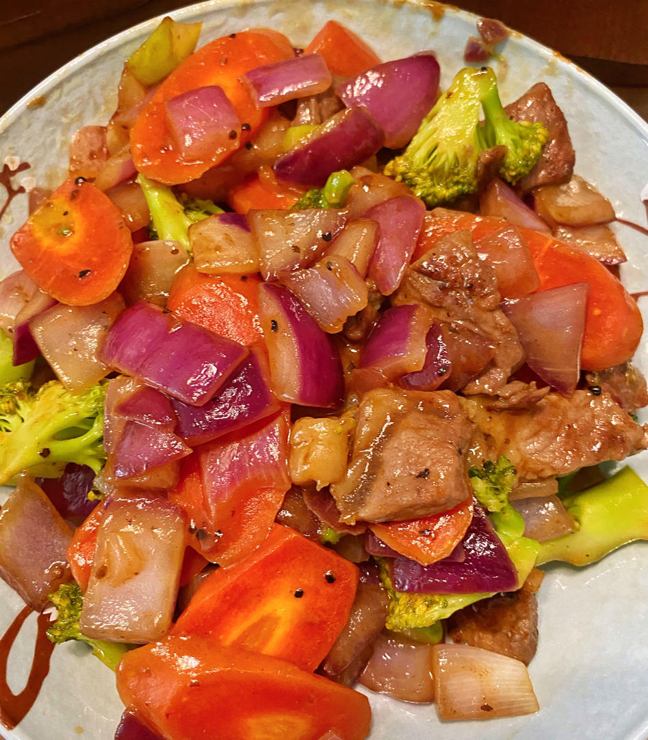孜然洋葱炒牛肉