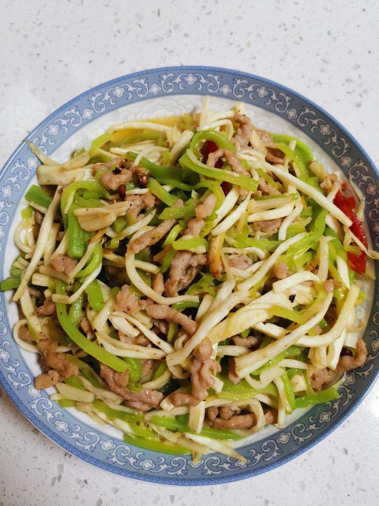 茭白青椒炒肉丝