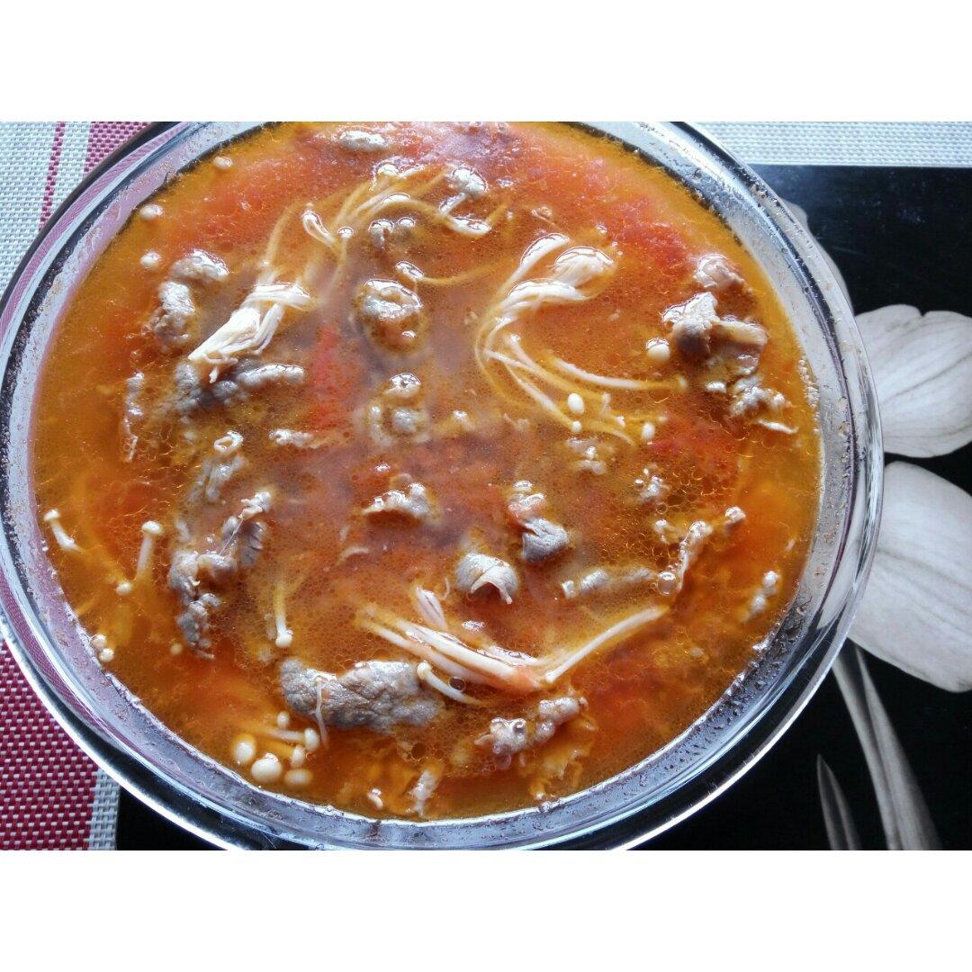 金针菇肥牛番茄锅