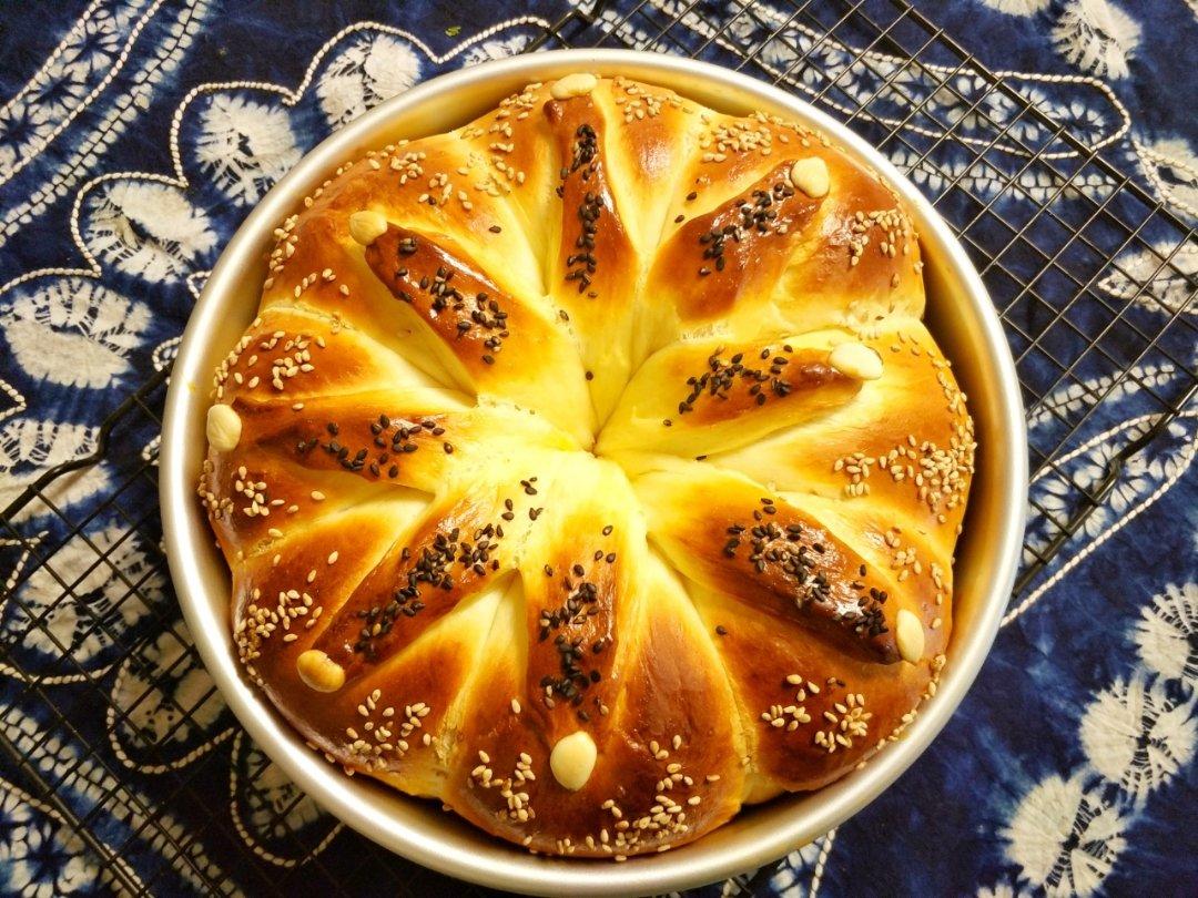 皇冠花朵面包（面包机版和面）