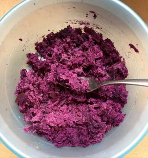 花生芝麻紫薯糕的做法 步骤1