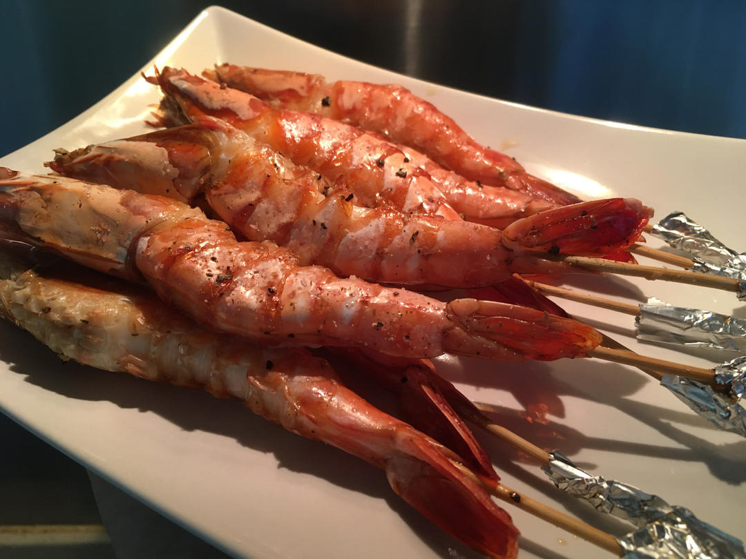 在家也能做出日料店的盐烤大虾~