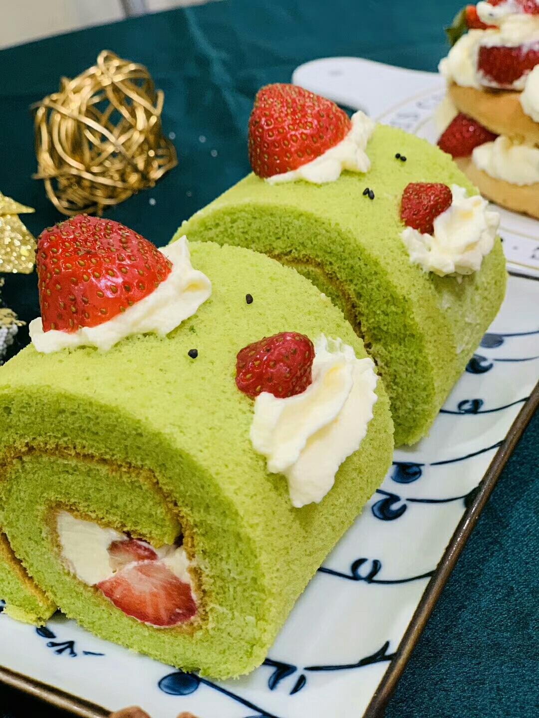 菠菜汁蛋糕卷