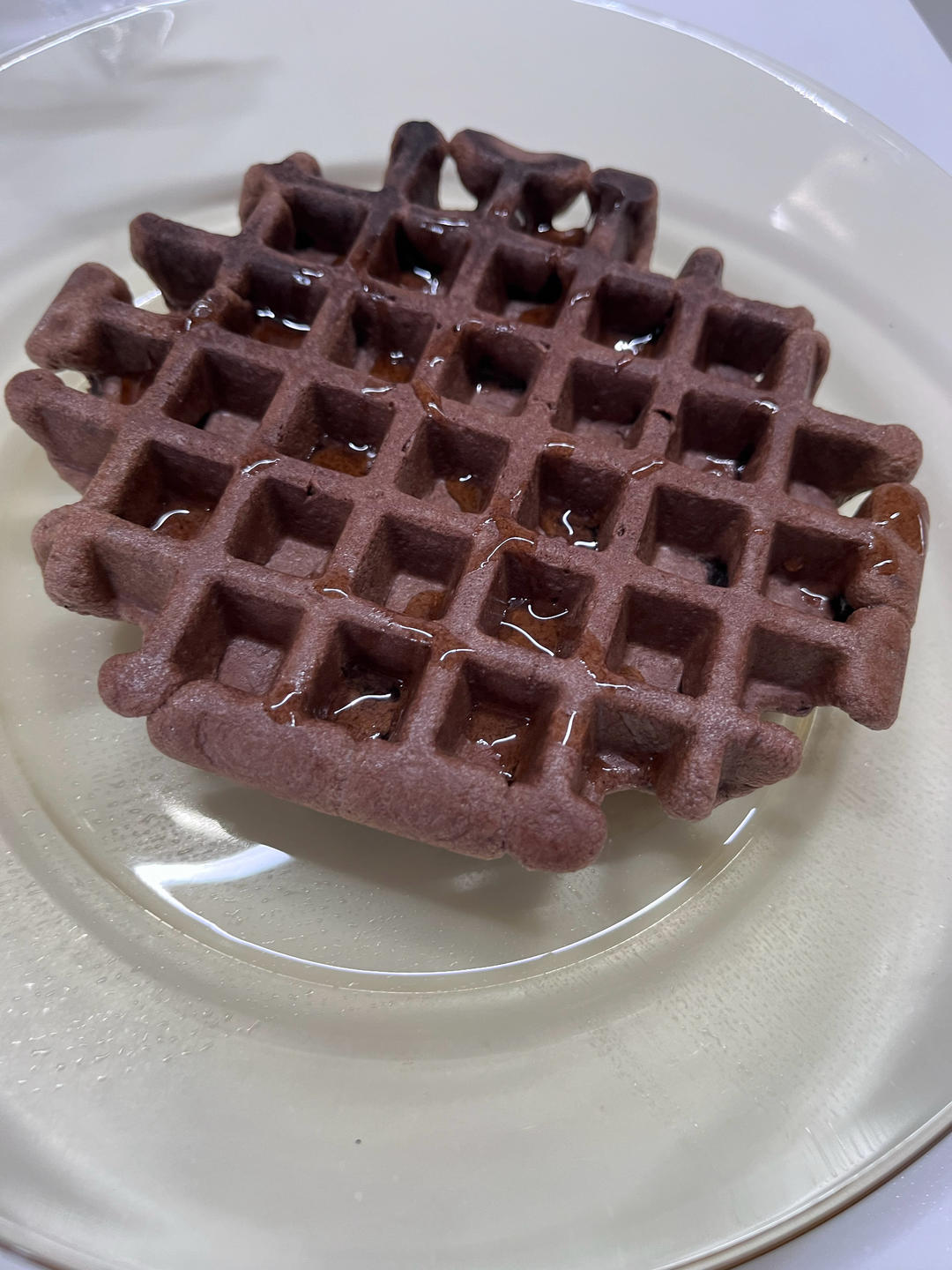 巧克力酱可可华夫饼（松软快手糯米粉版）