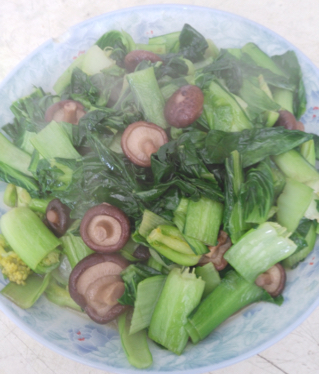 蘑菇炒青菜