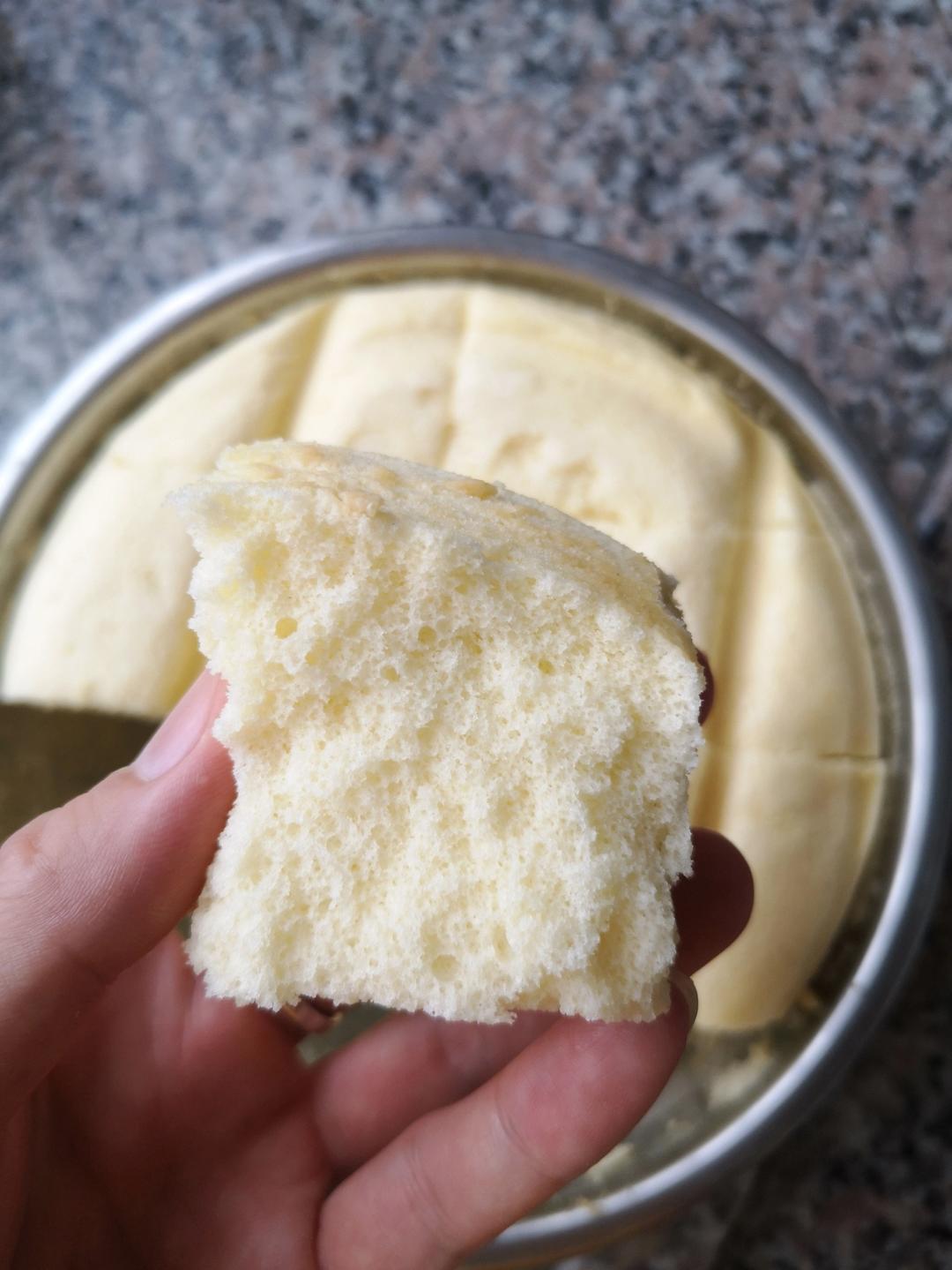 零失败戚风蒸蛋糕（8寸）可做蛋糕胚（另附红丝绒蒸蛋糕做法）