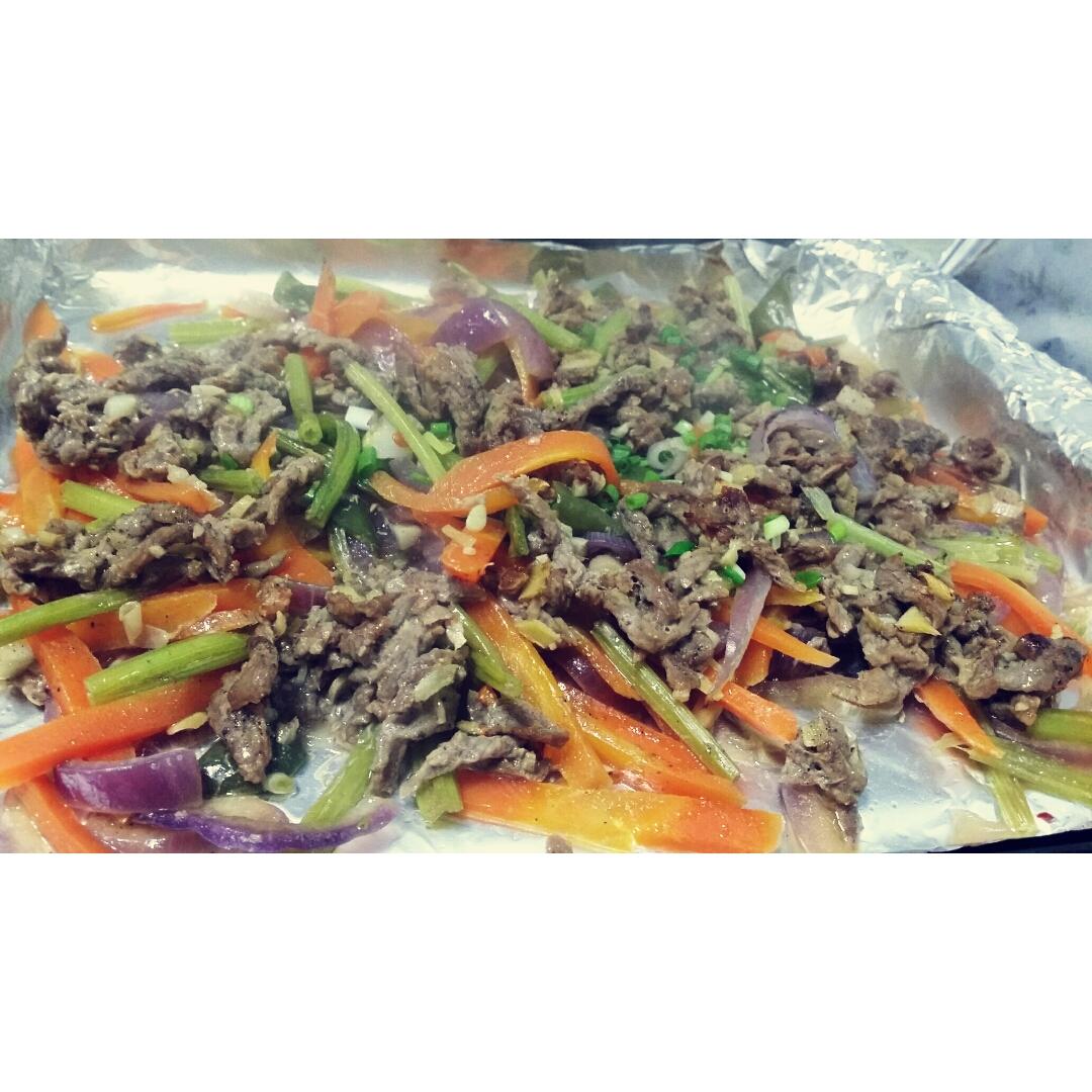 烤箱做嫩牛肉--锡纸牛肉